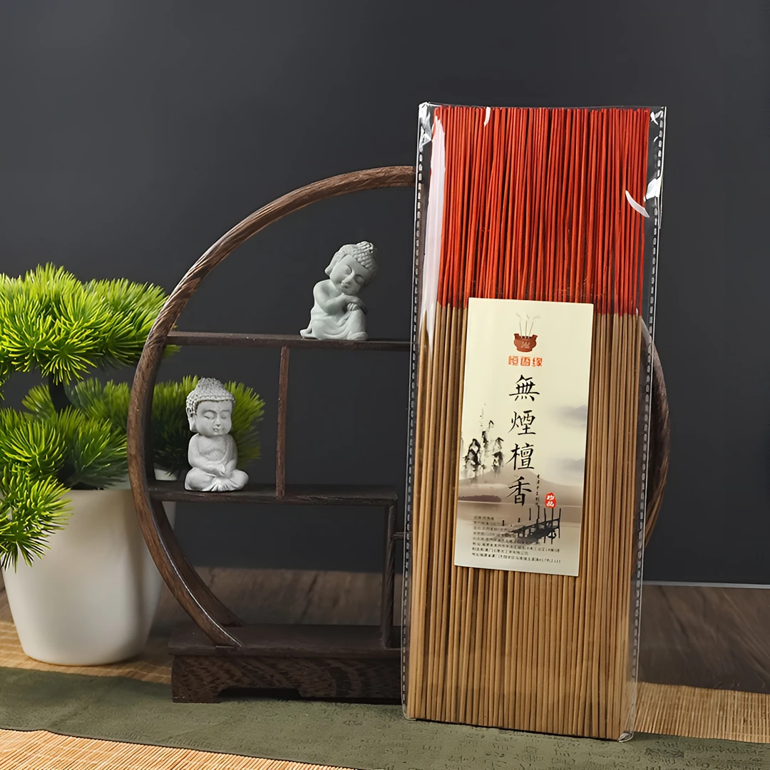 【拍一发三】恒香缘天然手工无烟檀香竹签香微烟家用环保香袋装200g