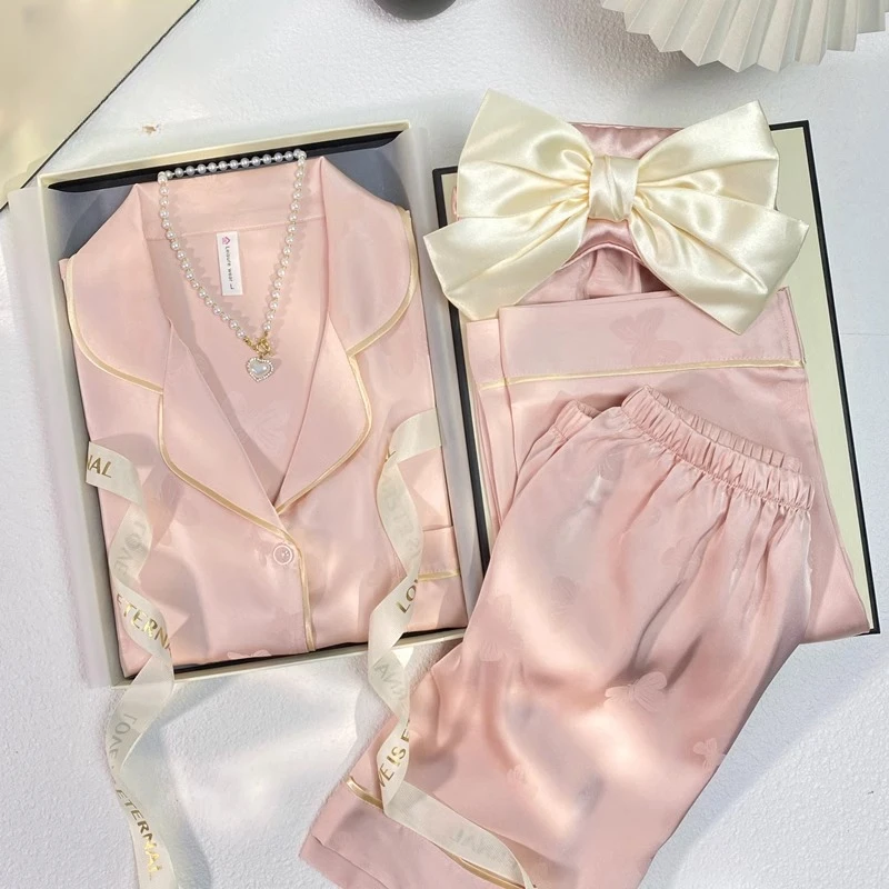 冰丝睡衣女2025新款七夕情人节生日礼物送闺蜜女友老婆轻奢礼盒装