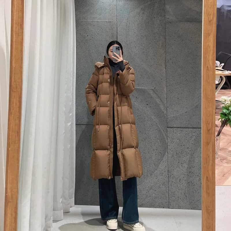 M2980高端鹅绒！简约气质羽绒服抽绳收腰外套衣长107款号XL8560