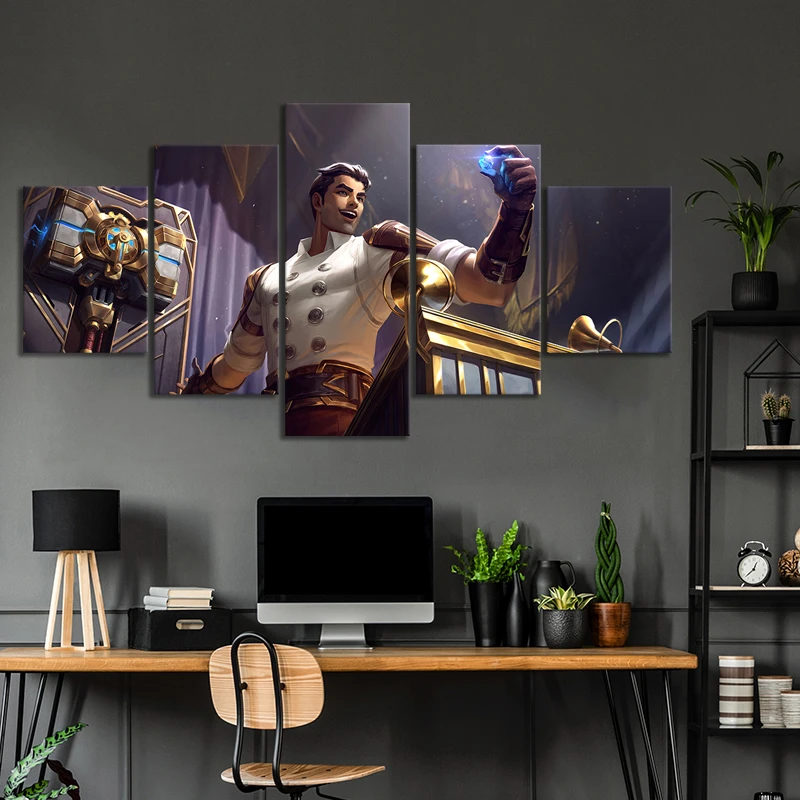 英雄联盟双城之战主题装饰画未来守护者杰斯海报卧室电竞房装饰画