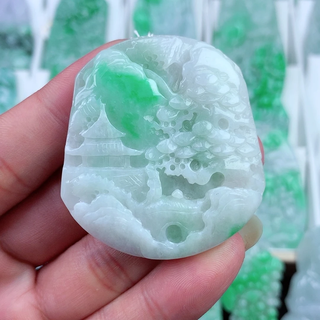 翡翠颈饰未镶嵌翡翠吊坠