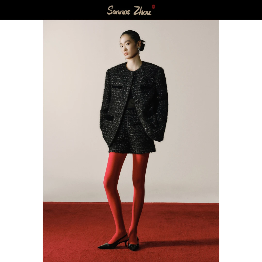 【sennoszhou 】杳霭流金粗纺毛呢短裤 C44067