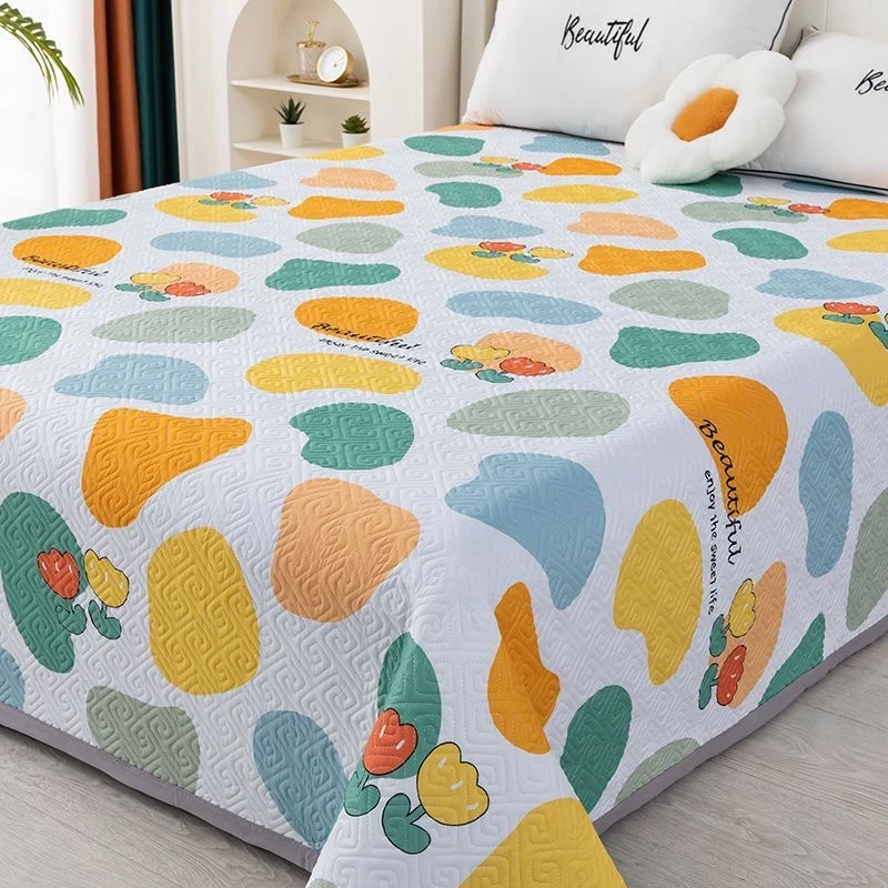 雨花石 雪花棉四季通用床盖双面可铺可盖榻榻米铺盖