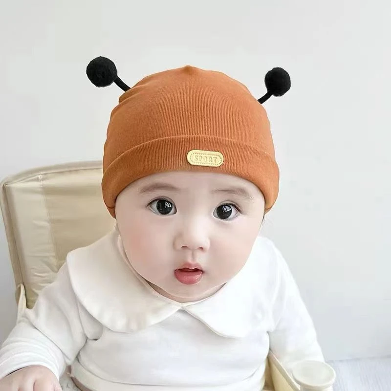 婴儿帽子春秋冬季婴幼儿初生男女宝宝纯棉胎帽新生儿可爱套头秋冬