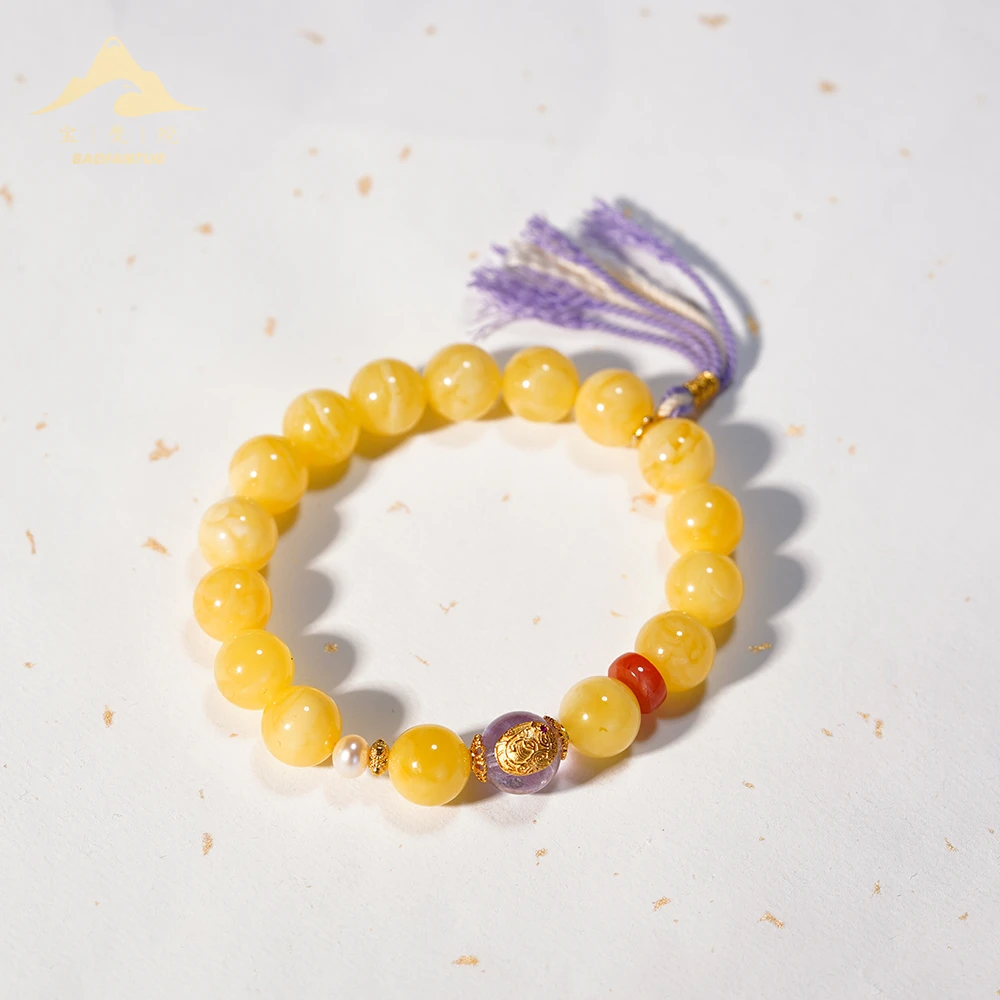 宝梵陀黄白花手串 【扣肉推荐】4060