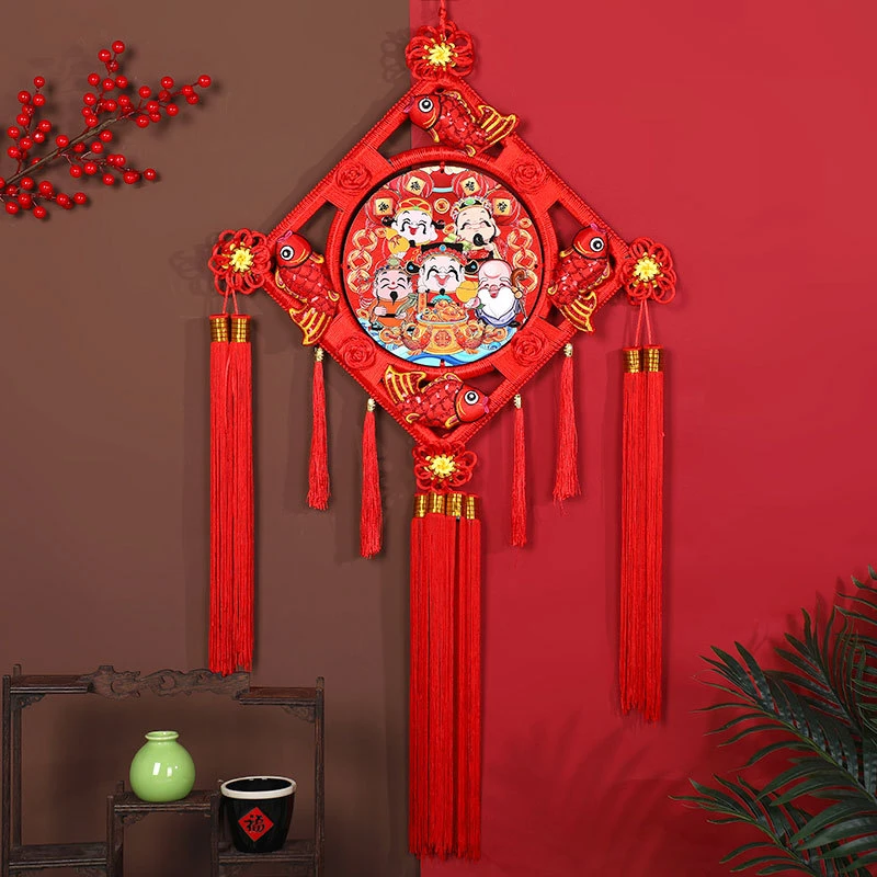 龙年中国结挂件桃木挂饰客厅玄关墙福字挂件批发厂家代发桃木挂件