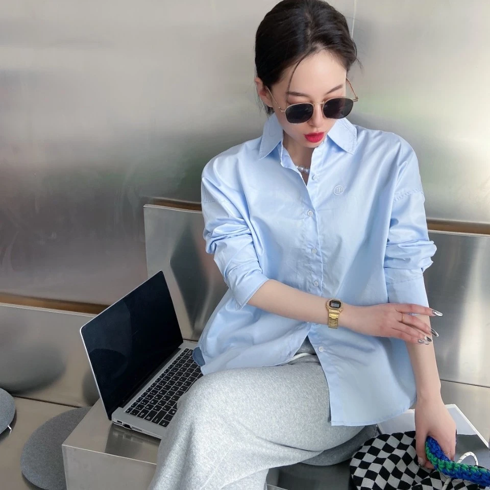 INXX PASS2024早春设计感小众法式气质宽松百搭时尚长袖衬衣