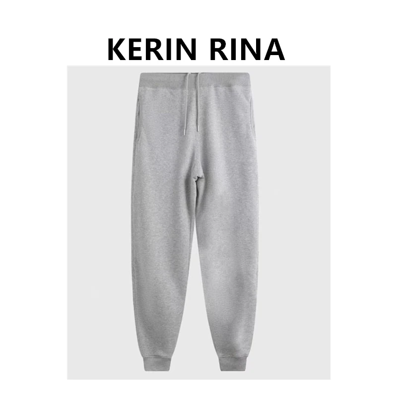(KERIN RINA)--男女同款经典耐看百搭休闲厚款卫裤加绒休闲裤