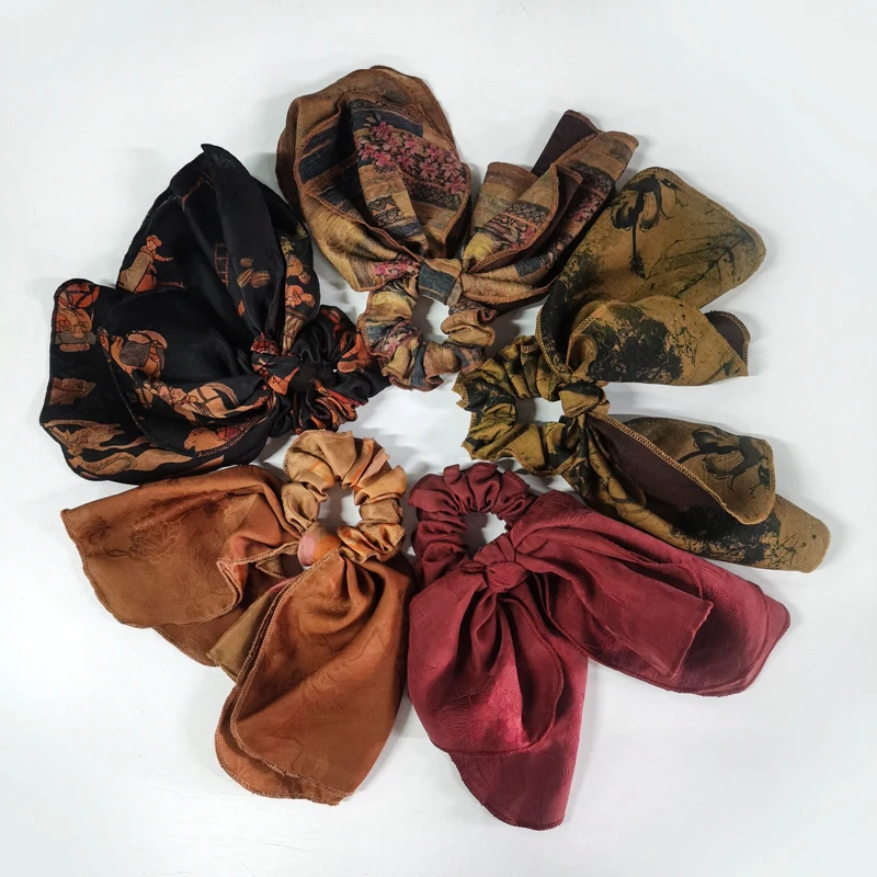 【多瓣发圈福利】桑蚕丝香云纱发圈YLSTS-1