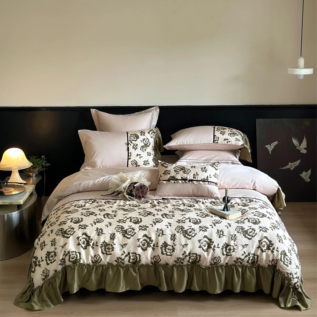 美玲 艾琳140支澳棉贡缎纯棉四件套 高端大气上档次设计师款