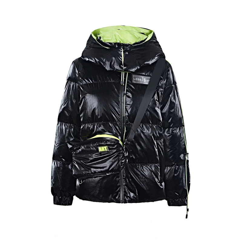 S·DEER圣迪奥时尚休闲冬季通勤潮流腰包两件套羽绒服S21482412