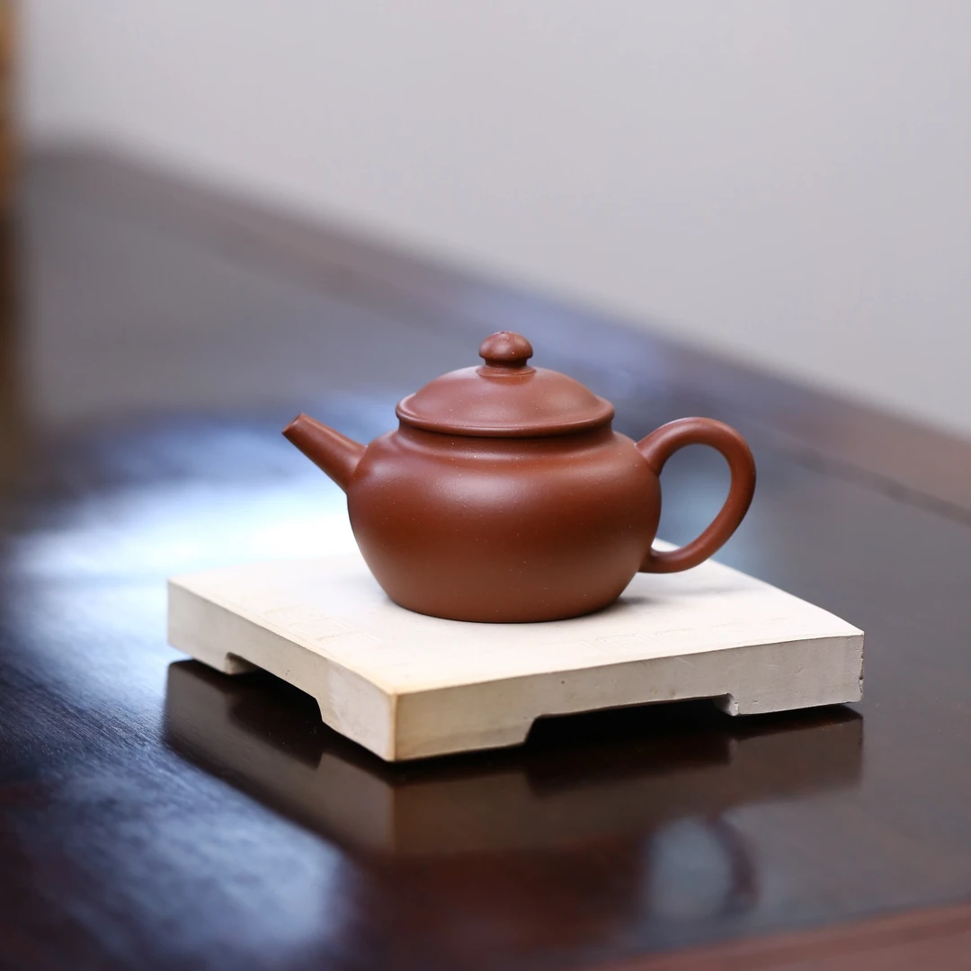 明式巨轮珠壶 原矿清水泥150cc半手工紫砂壶