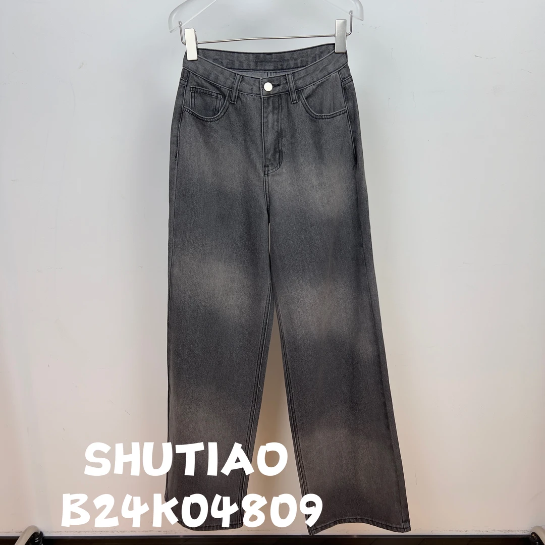 【SHUTIAO】2024秋冬：新款小众设计款牛仔裤B24K04809
