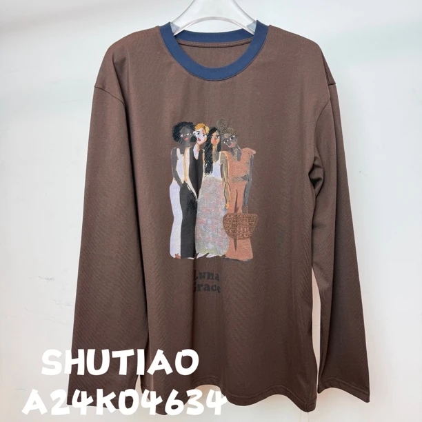 【SHUTIAO】2024秋冬:新款小众设计款T恤A24K04634