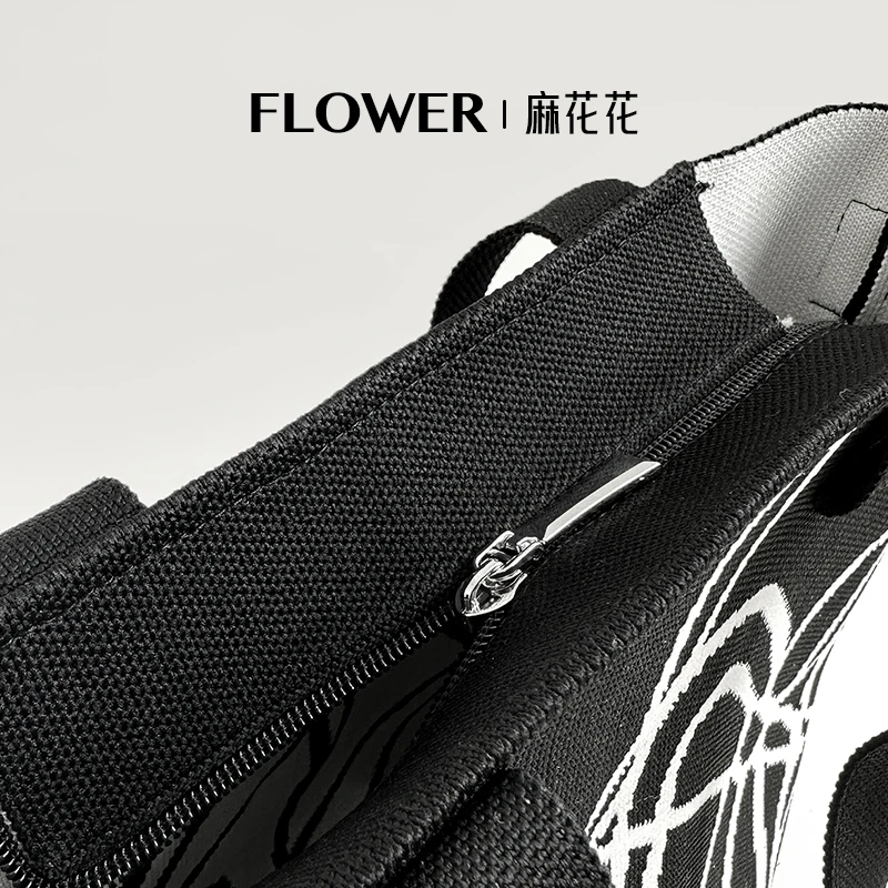 麻花花【直播间孤品款】百搭INS通勤单肩托特撞色针织包女士编织包