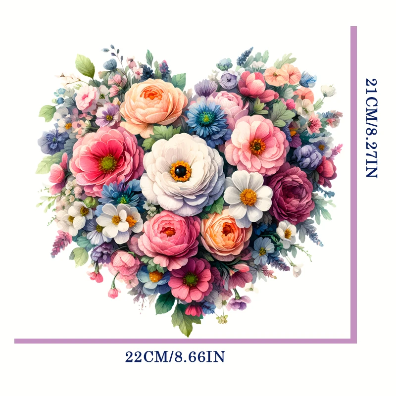 爱心花朵网红印花熨斗熨烫烫画贴热转印T恤烫画布料装饰烫画贴