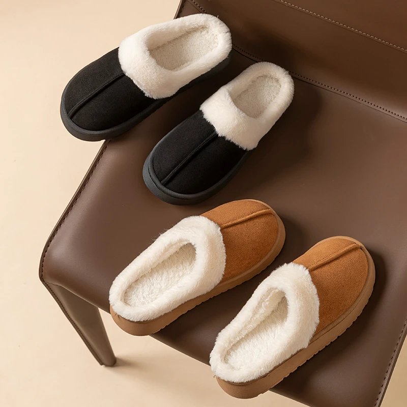 【3单5单囤】2024新款厚底毛毛拖鞋冬季保暖秋冬雪地靴包头鞋