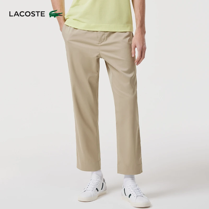 LACOSTE法国鳄鱼男装经典商务通勤简约休闲裤直筒裤薄长裤|HH2941