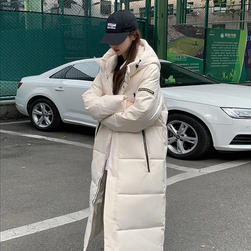 加厚棉服女长款宽松ins港风连帽棉衣2023年冬季韩版新棉袄外套潮