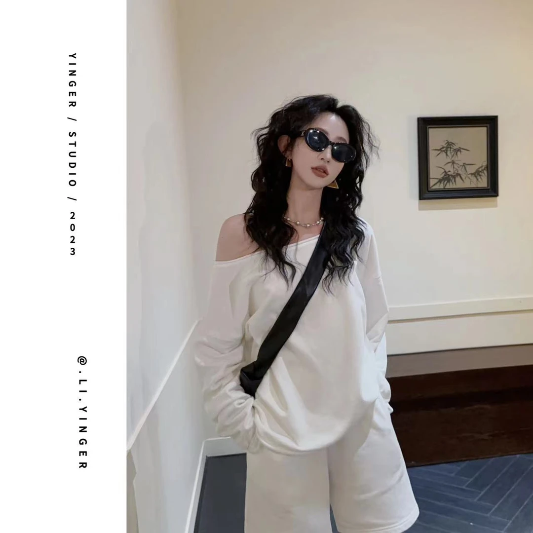 【颖子定制】休闲时尚百搭设计感宽松时尚套装 6207