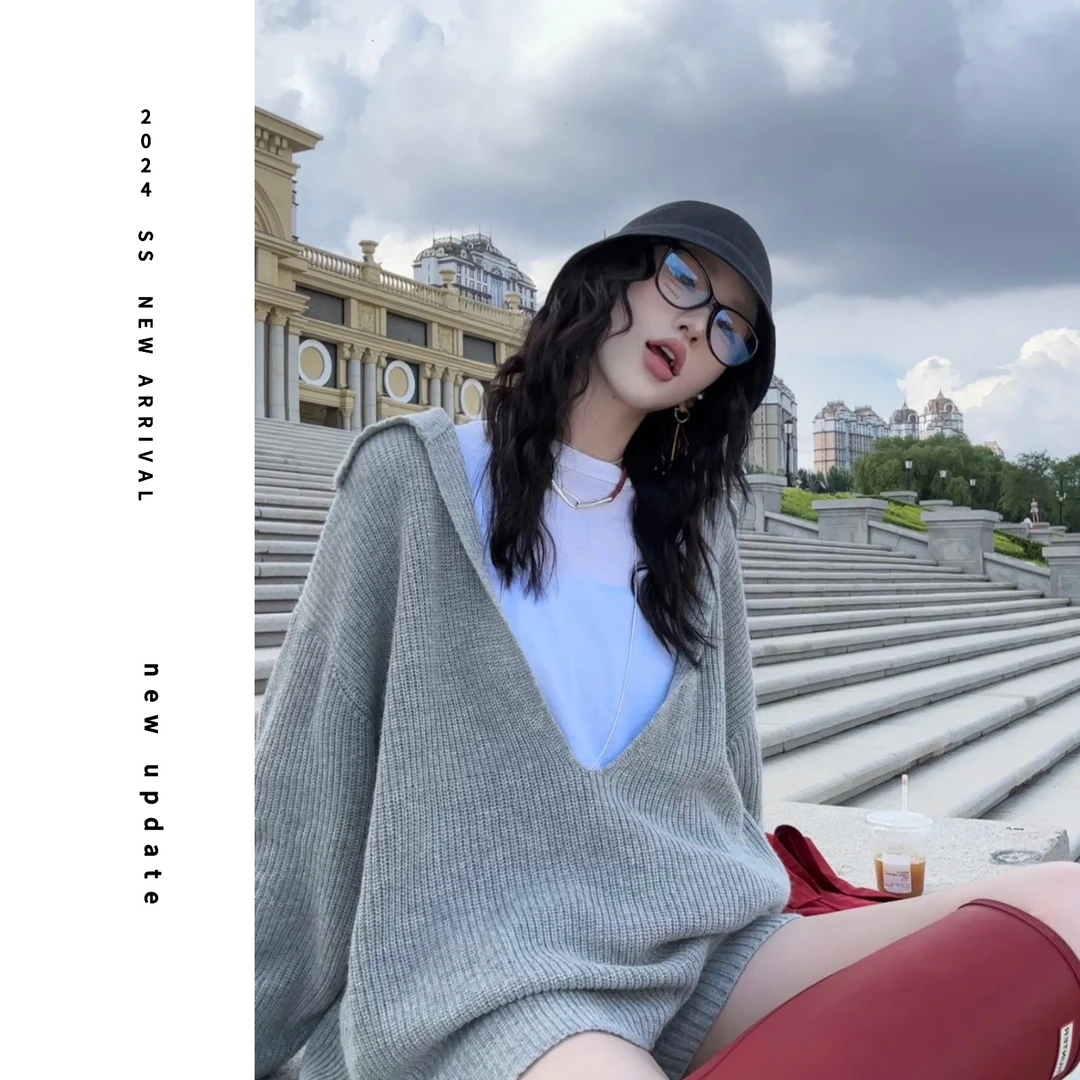 现货【颖子定制】宽松休闲慵懒风简约百搭时尚套装 6420