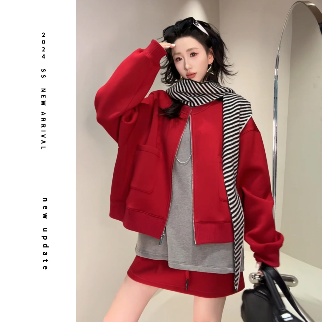 【颖子定制】宽松时尚休闲百搭夹克短外套棒球服 6450