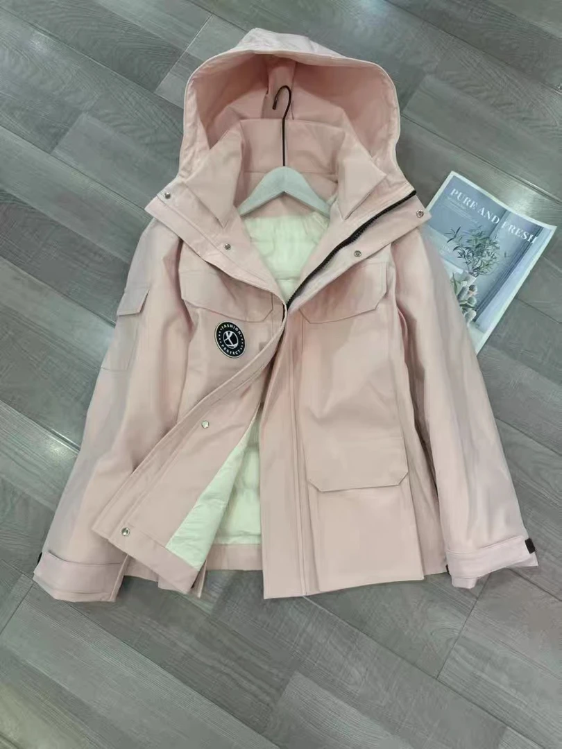 897帅气丑丑家圆标大口袋羽外套