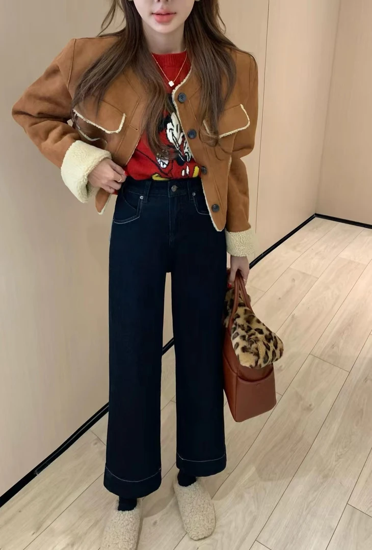 （植绒黑金）8518冬款显瘦百搭万向弹牛仔裤