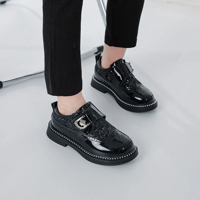 2024英伦蓝色妖姬黄金切尔西时尚百搭宴会主持生日花童钢琴表演鞋