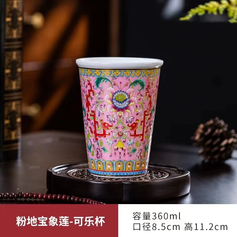 A14/景德镇/陶瓷/手工/珐琅彩可乐杯25