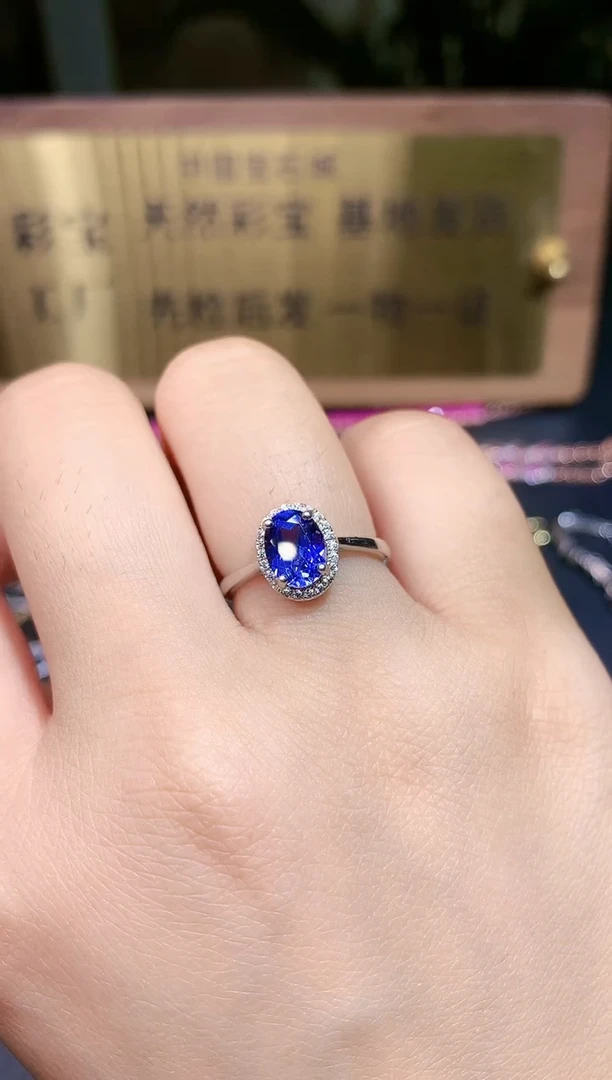 【闪购商品】蓝宝石戒指银S925镶嵌.