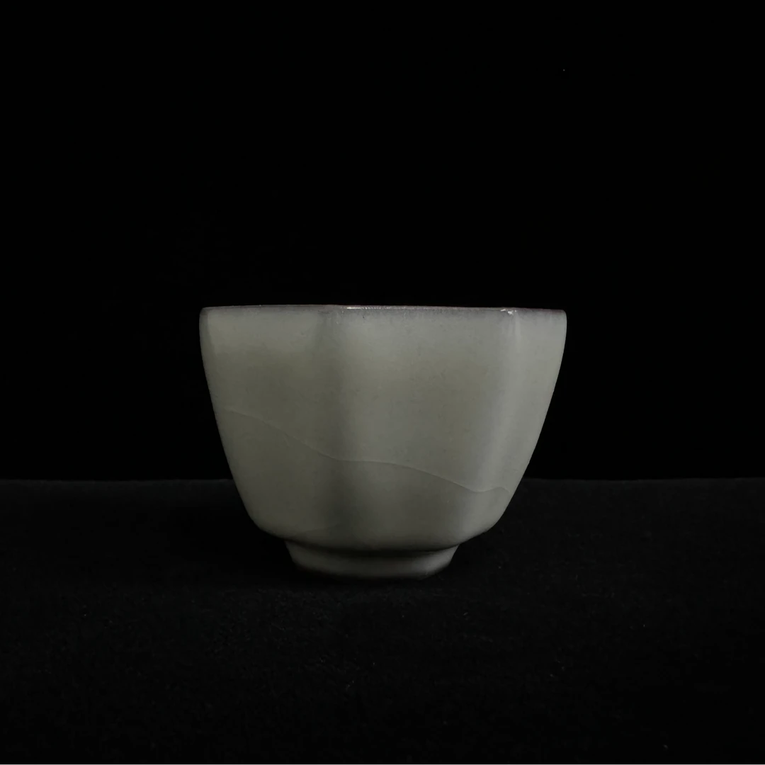 瓷源阁 龙泉窑青瓷 猪油冻 八方杯 高档茶器道具 茶杯