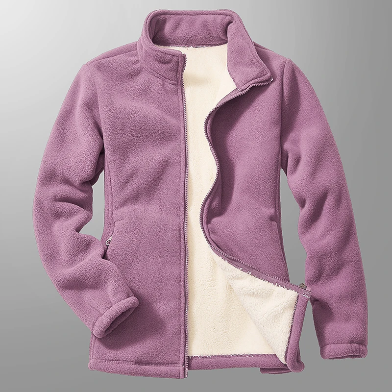 羊羔绒抓绒衣女2023新款双面加绒秋冬加厚双面绒摇粒绒外套冲锋衣