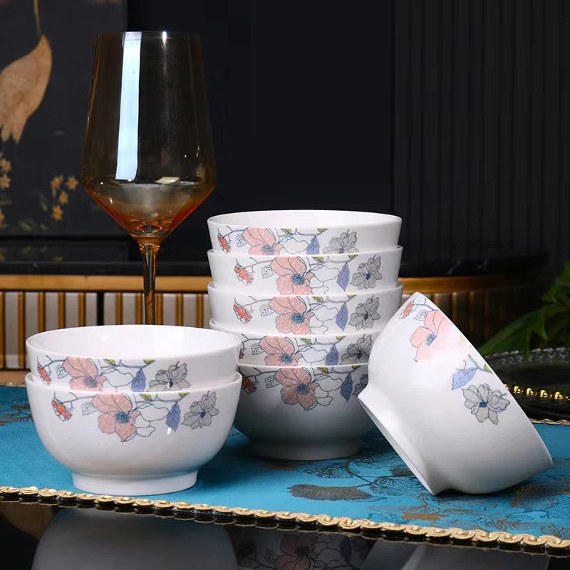 【包赔不补发】8只装金粉丽人4.5英寸沙拉碗防烫米饭碗吃饭碗