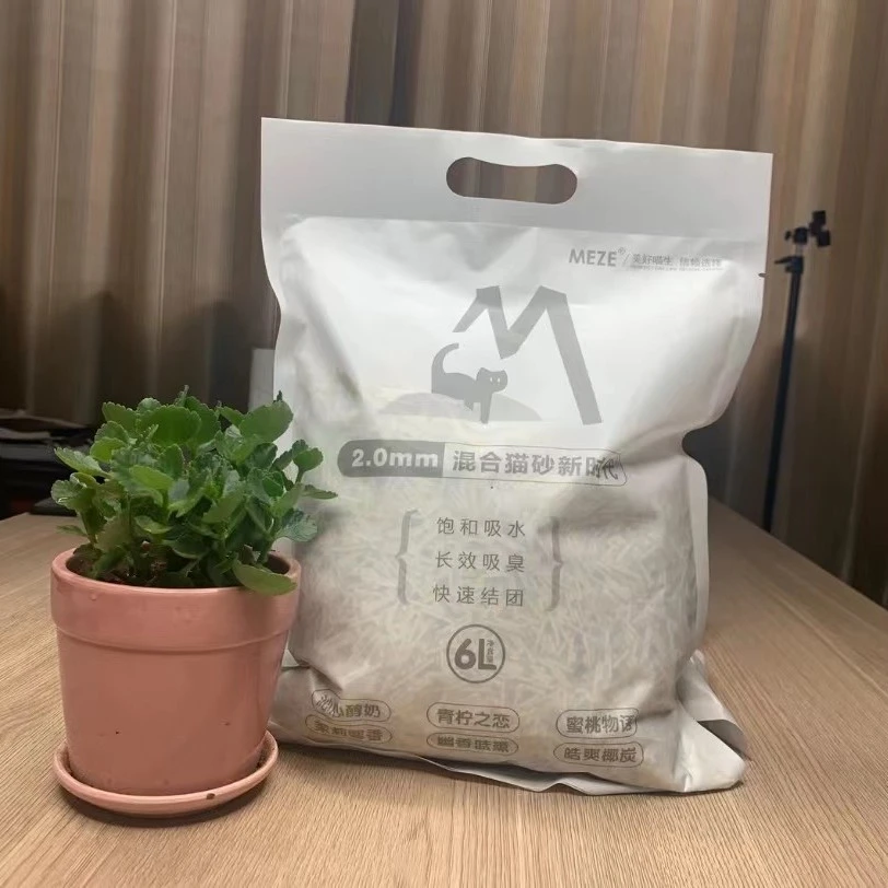 meze美择混合豆腐猫砂小米砂豆腐砂膨润土混合吸水猫砂工厂批发