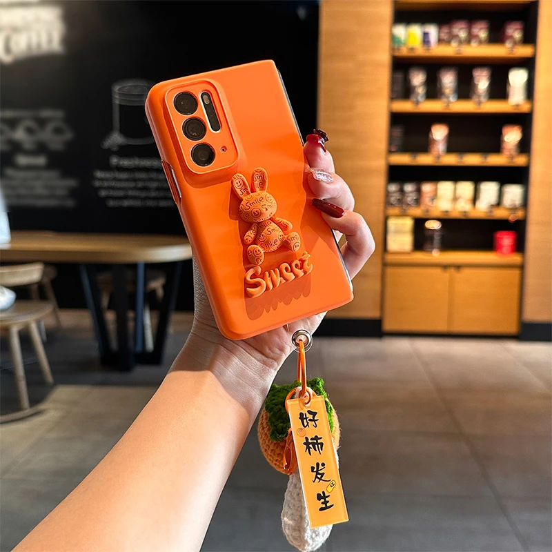 适用于oppofindn2手机壳折叠屏卡通肤感保护套find n3个性网红