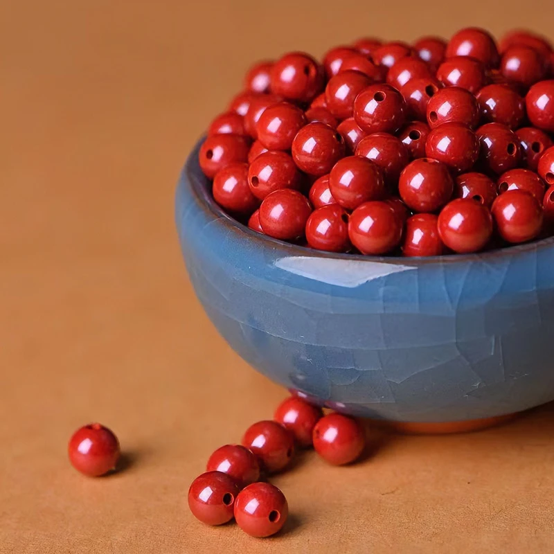 含辰砂工艺品精美紫金砂DIY配饰朱砂