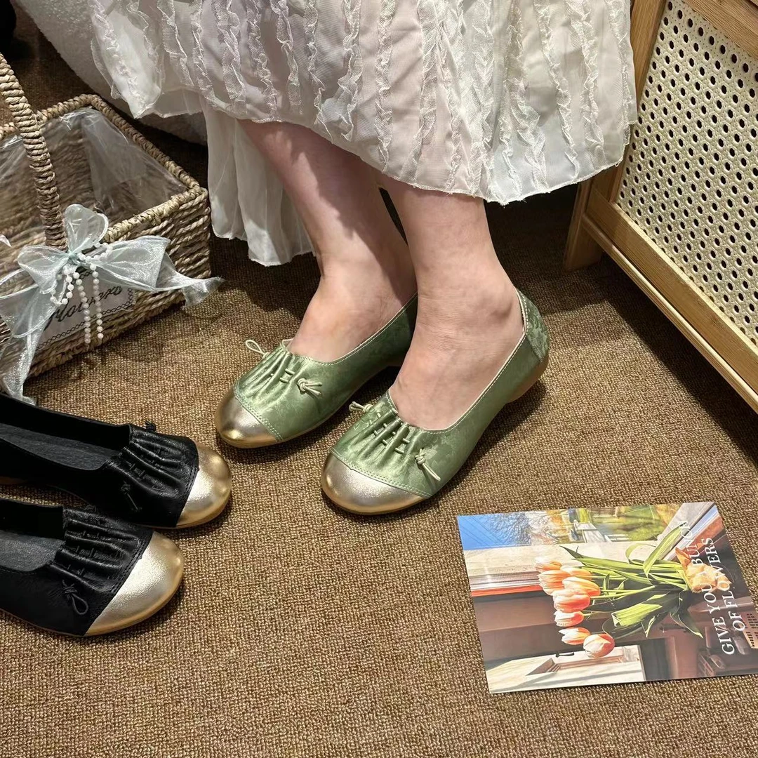 6410浅口单鞋复古女鞋百搭平底防滑休闲舒适NY