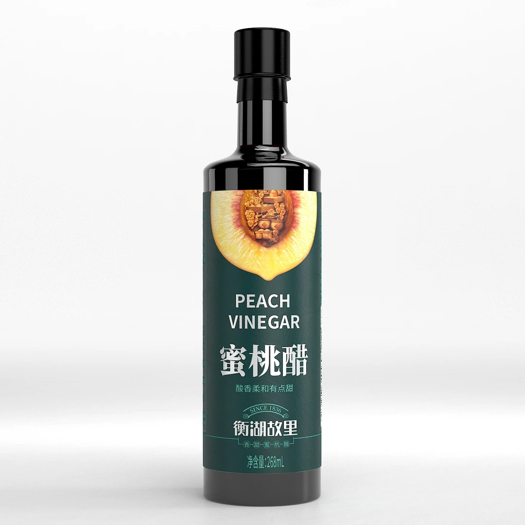 衡湖故里香甜蜜桃醋1瓶268ml粮食酿造美食伴侣色香味俱全