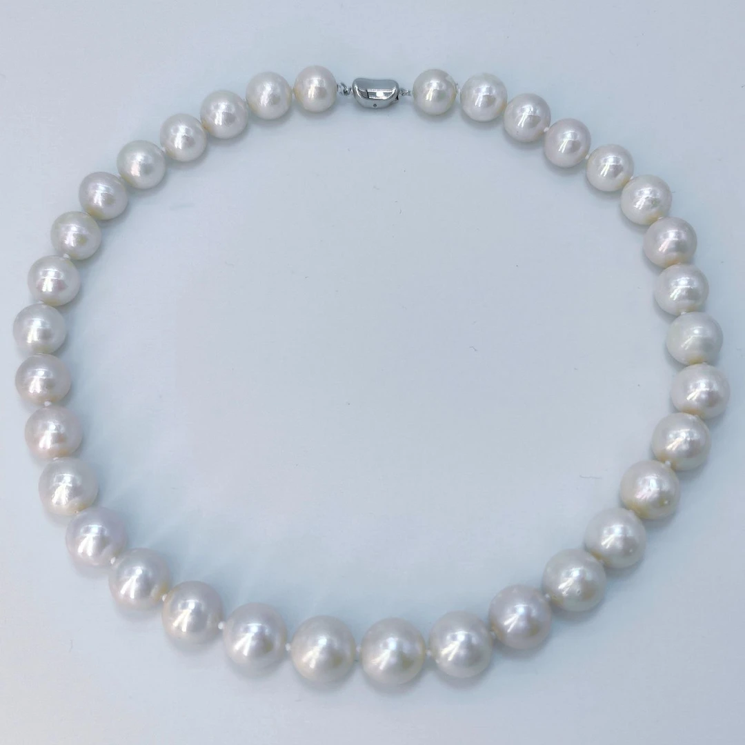 8000 11-13.5淡水珍珠项链赛澳白冷白正圆强光（送戒指）【龙珠系列】