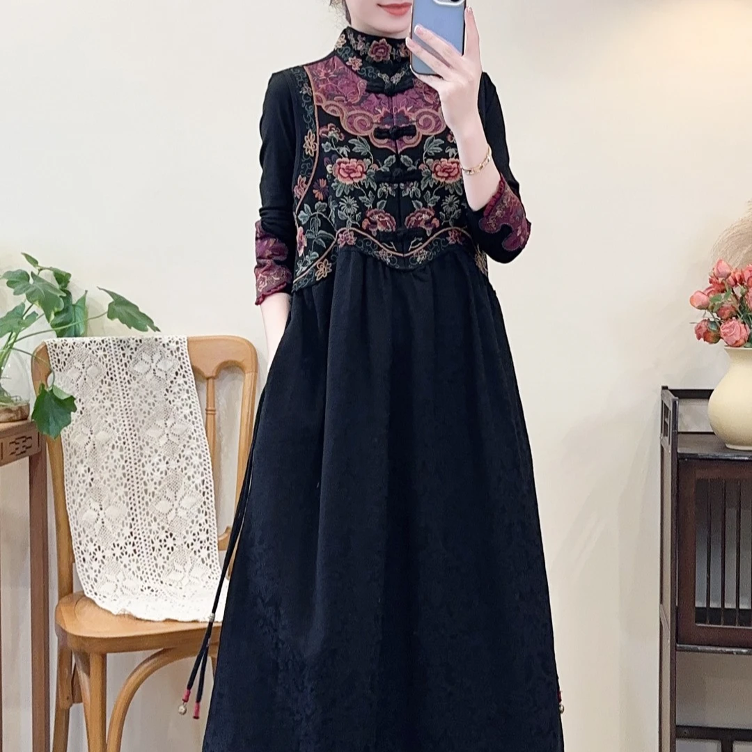 新款民族风高档连衣裙513