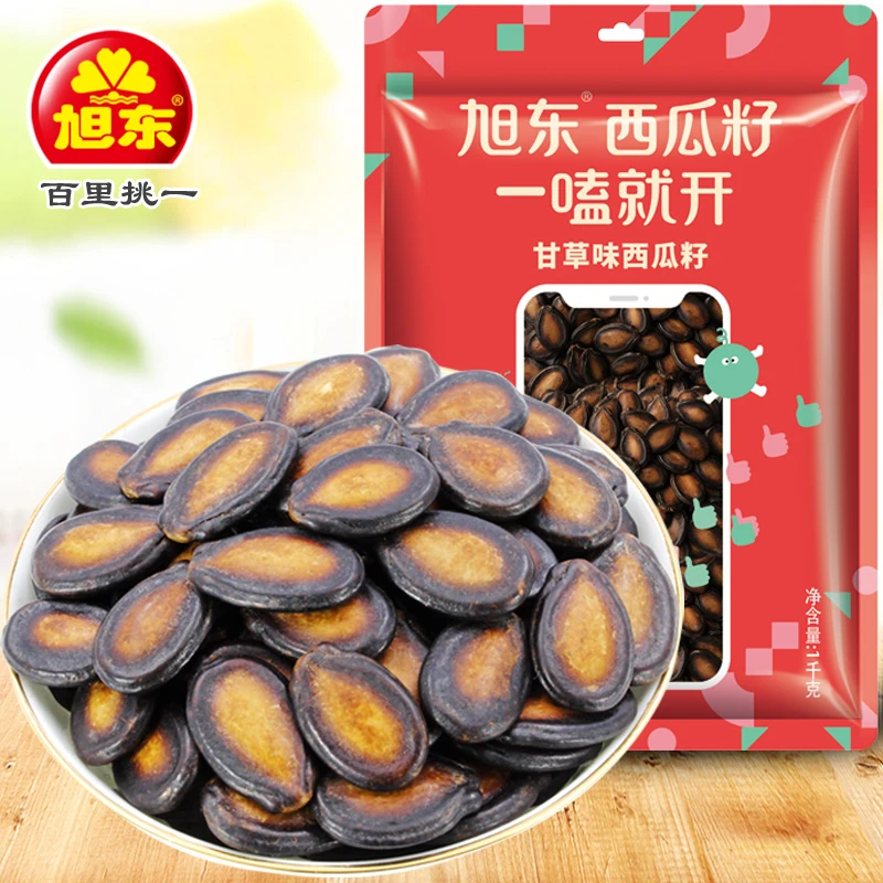 旭东百里挑一西瓜子1000g甘草话梅味大片量贩装香脆醇香营养过年