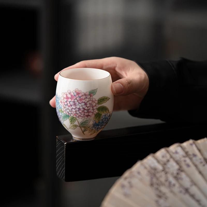 女性个人专用杯羊脂玉白瓷主人杯家用单杯办公泡茶飘逸杯礼盒装