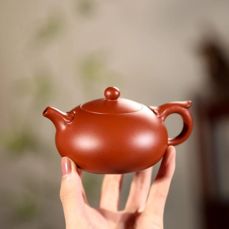 朱泥大红袍如意西施壶家用茶具泡茶壶245ml