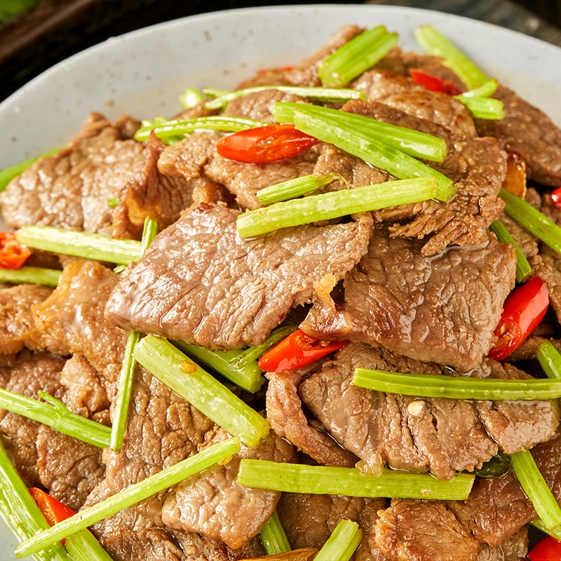 恒都 原切牛肉片（小炒黄牛肉）150g*8配料只有牛肉