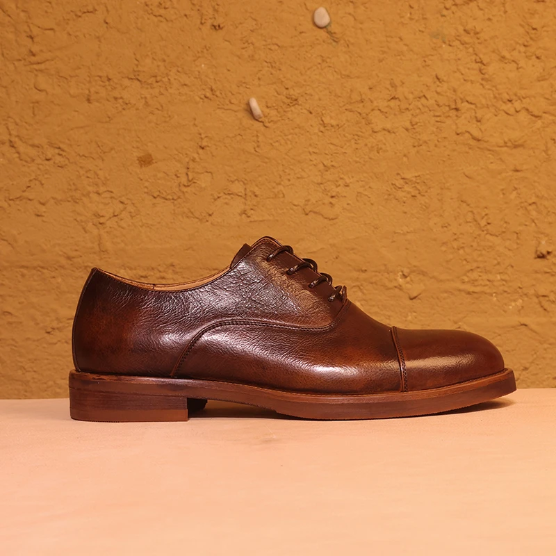 牛津鞋三接头商务皮鞋男士