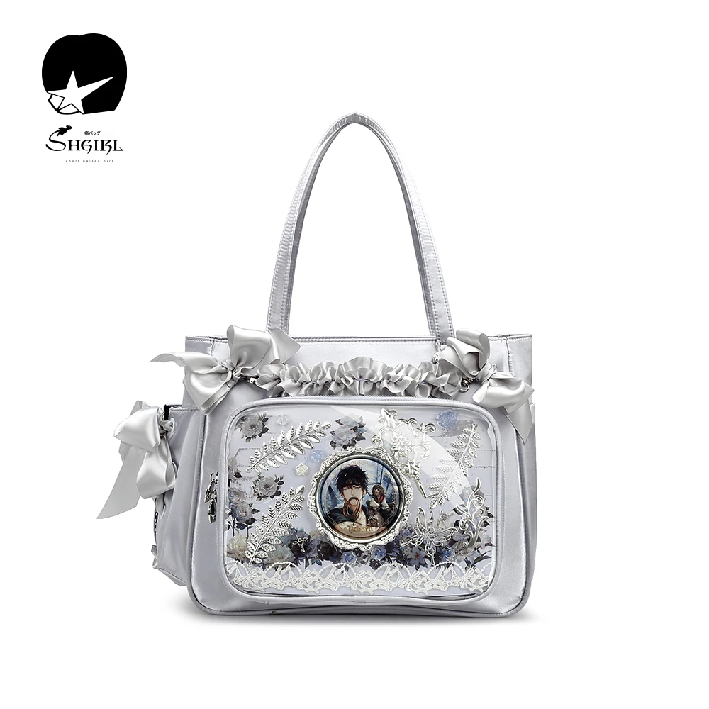 SHGIRL短发女孩 寻梦画廊 原创痛包二次元缎面托特包大容量单肩包