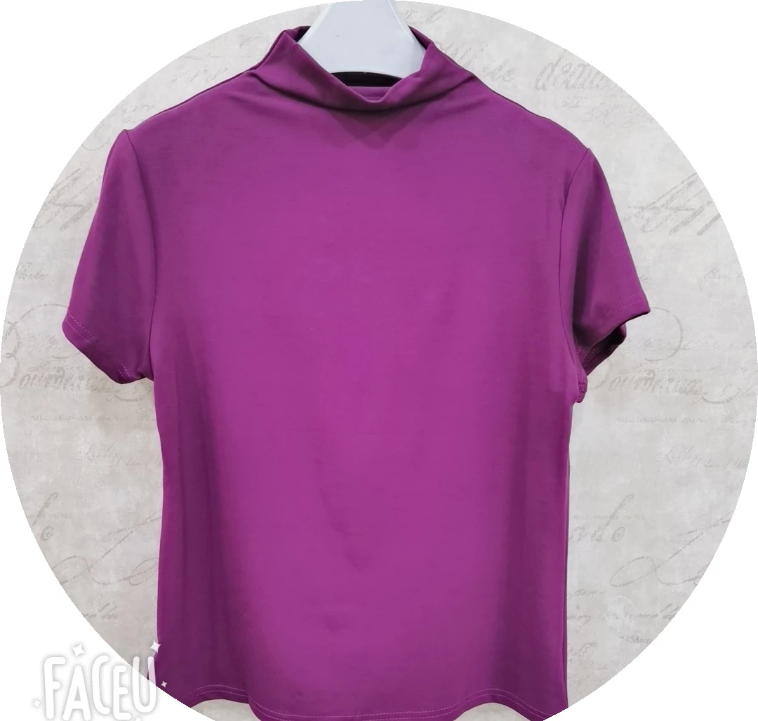 时尚女装半高领短袖T恤902