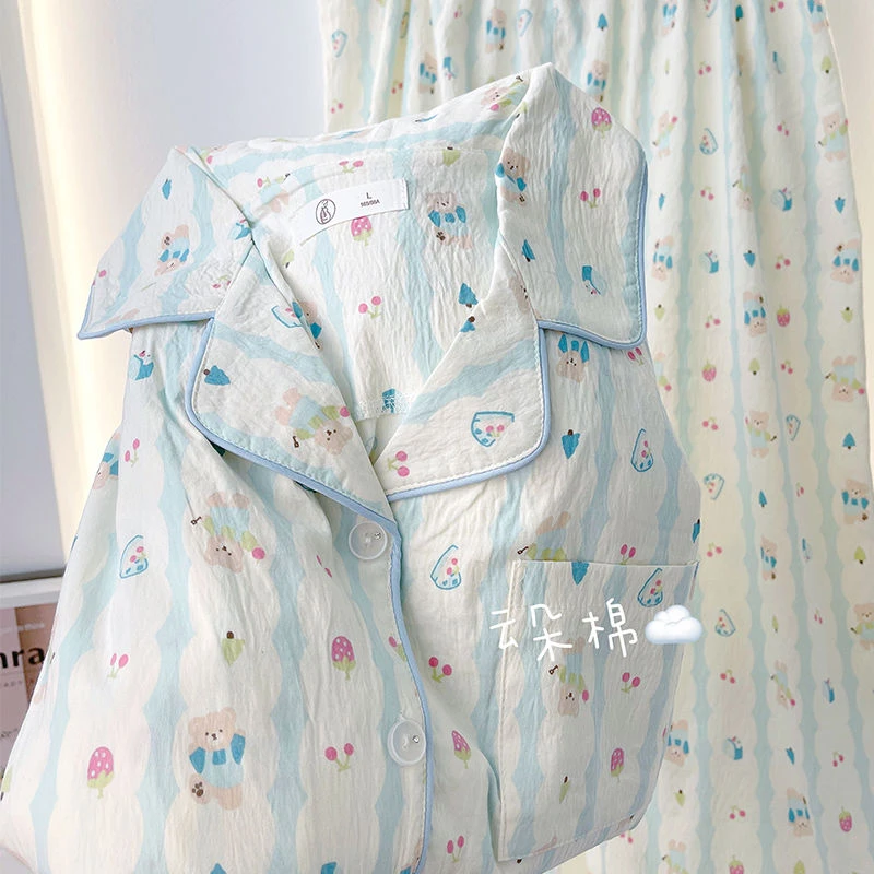 儿童睡衣女童春秋季2025新款长袖长裤套装网红女宝宝云朵棉家居服