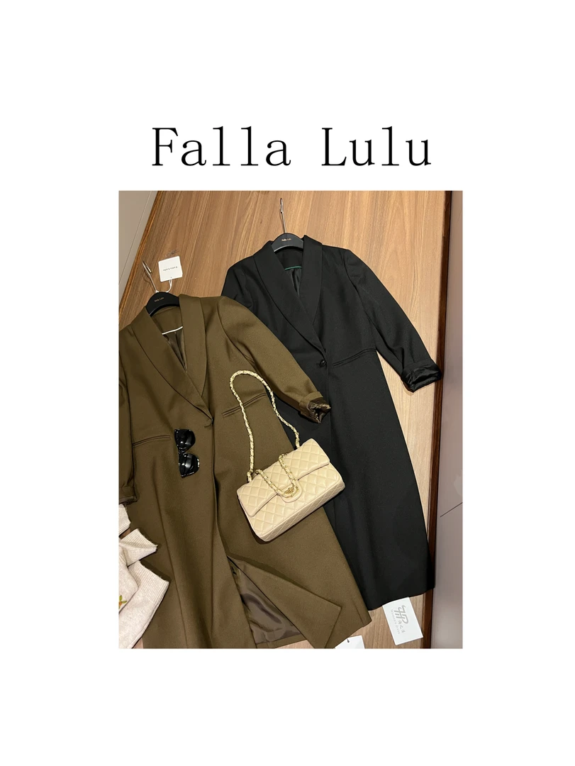 @英子家 / 柜面订单货！翻领宽松大气长款风衣外套 C2079